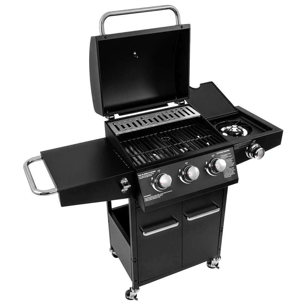 Grill ogrodowy gazowy, grill gazowy 3+1,