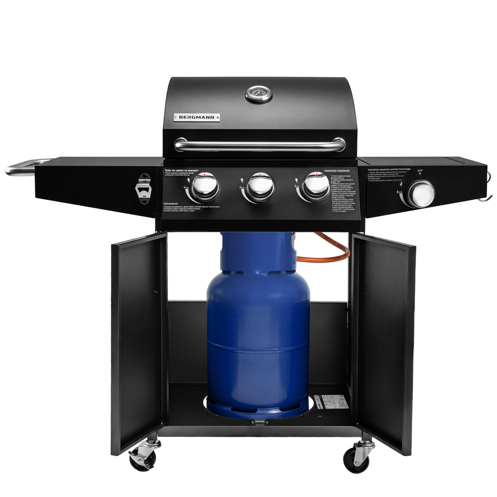 Grill ogrodowy gazowy, grill gazowy 3+1,