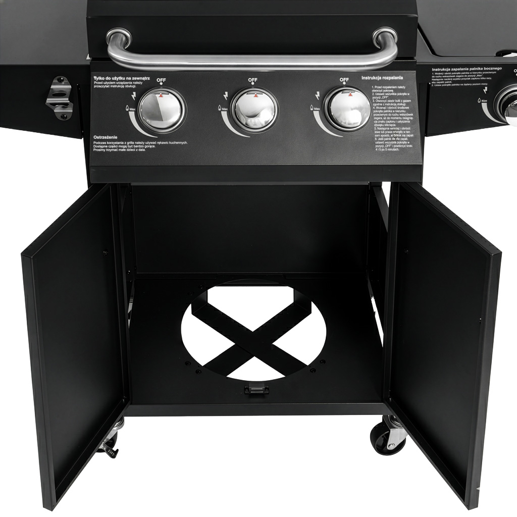 Grill ogrodowy gazowy, grill gazowy 3+1,