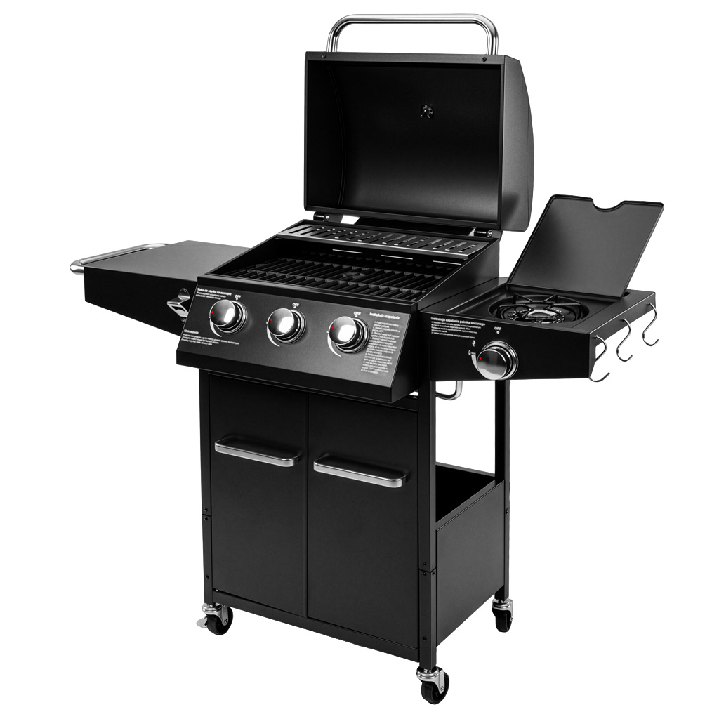 Grill ogrodowy gazowy, grill gazowy 3+1,