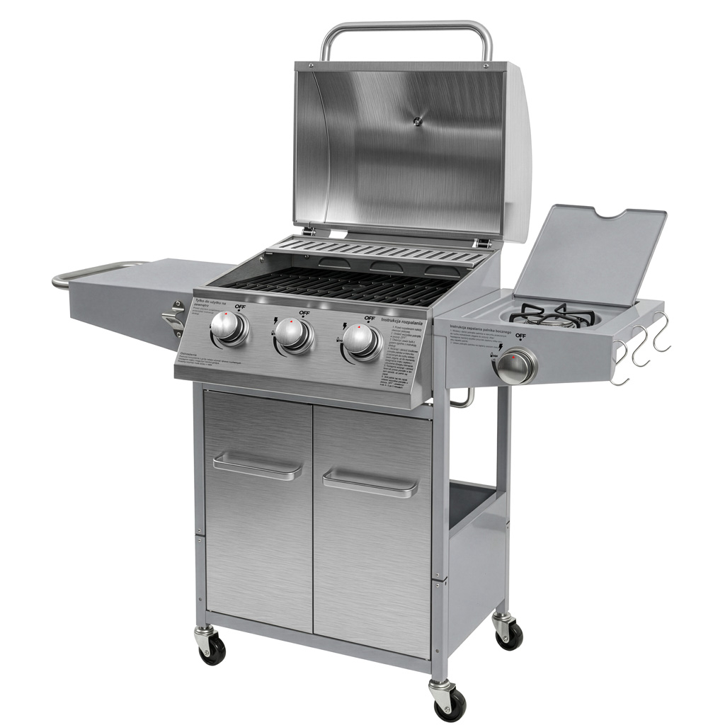 Grill ogrodowy gazowy BERGMANN 3+1, grill gazowy do ogrodu
