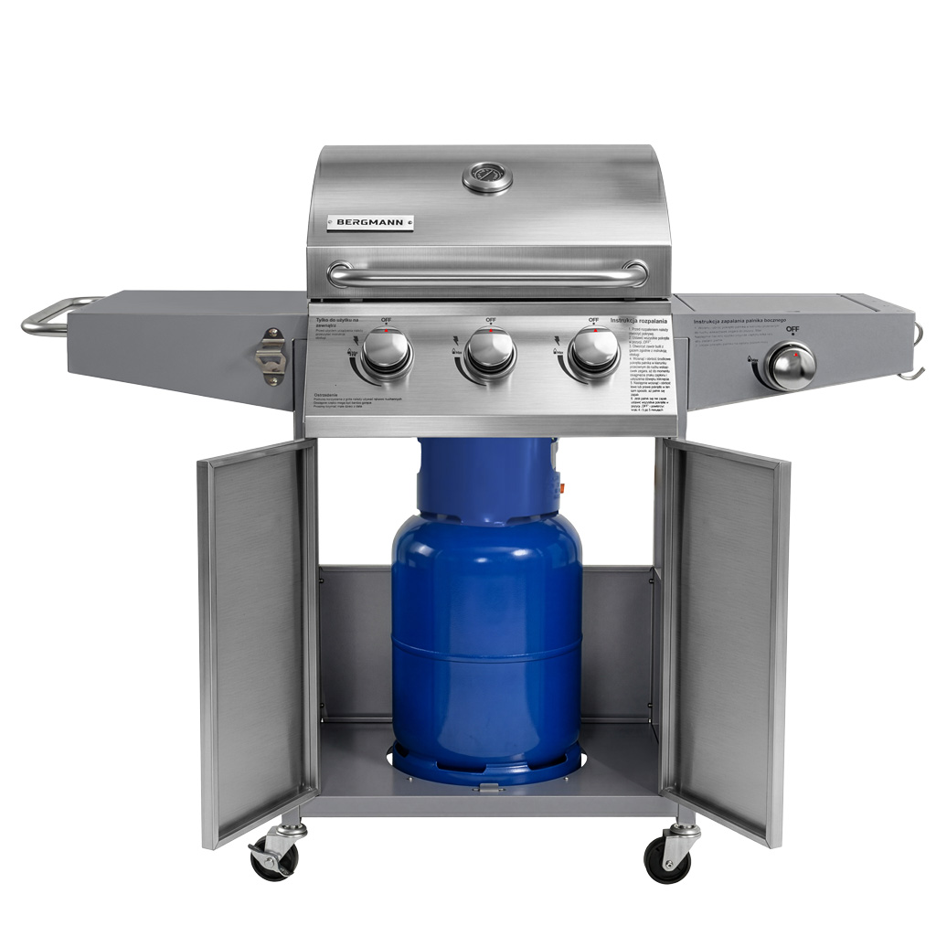 Grill ogrodowy gazowy BERGMANN 3+1, grill gazowy do ogrodu