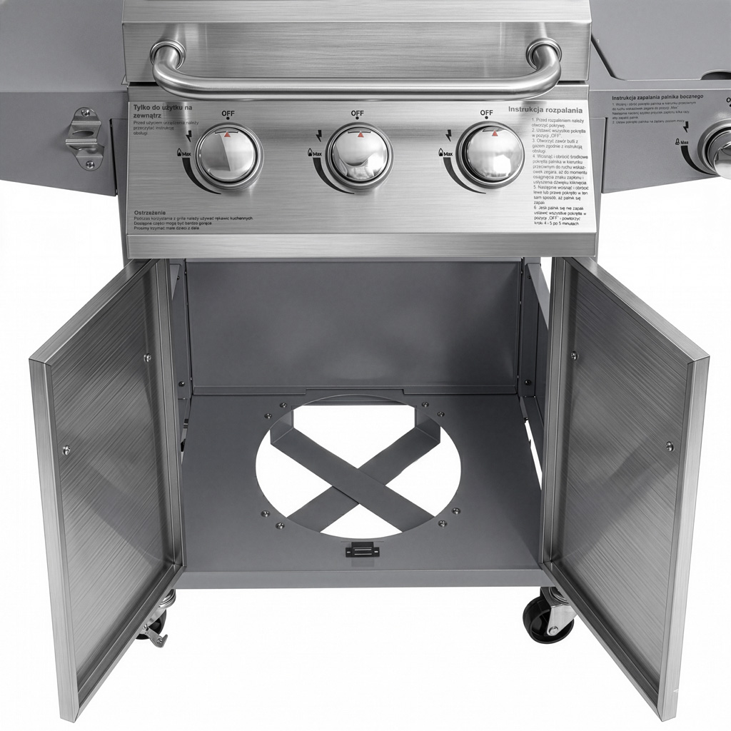 Grill ogrodowy gazowy BERGMANN 3+1, grill gazowy do ogrodu