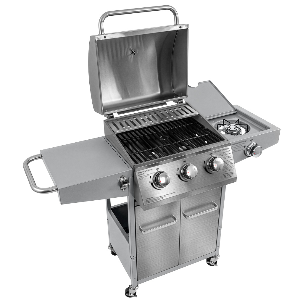 Grill ogrodowy gazowy BERGMANN 3+1, grill gazowy do ogrodu