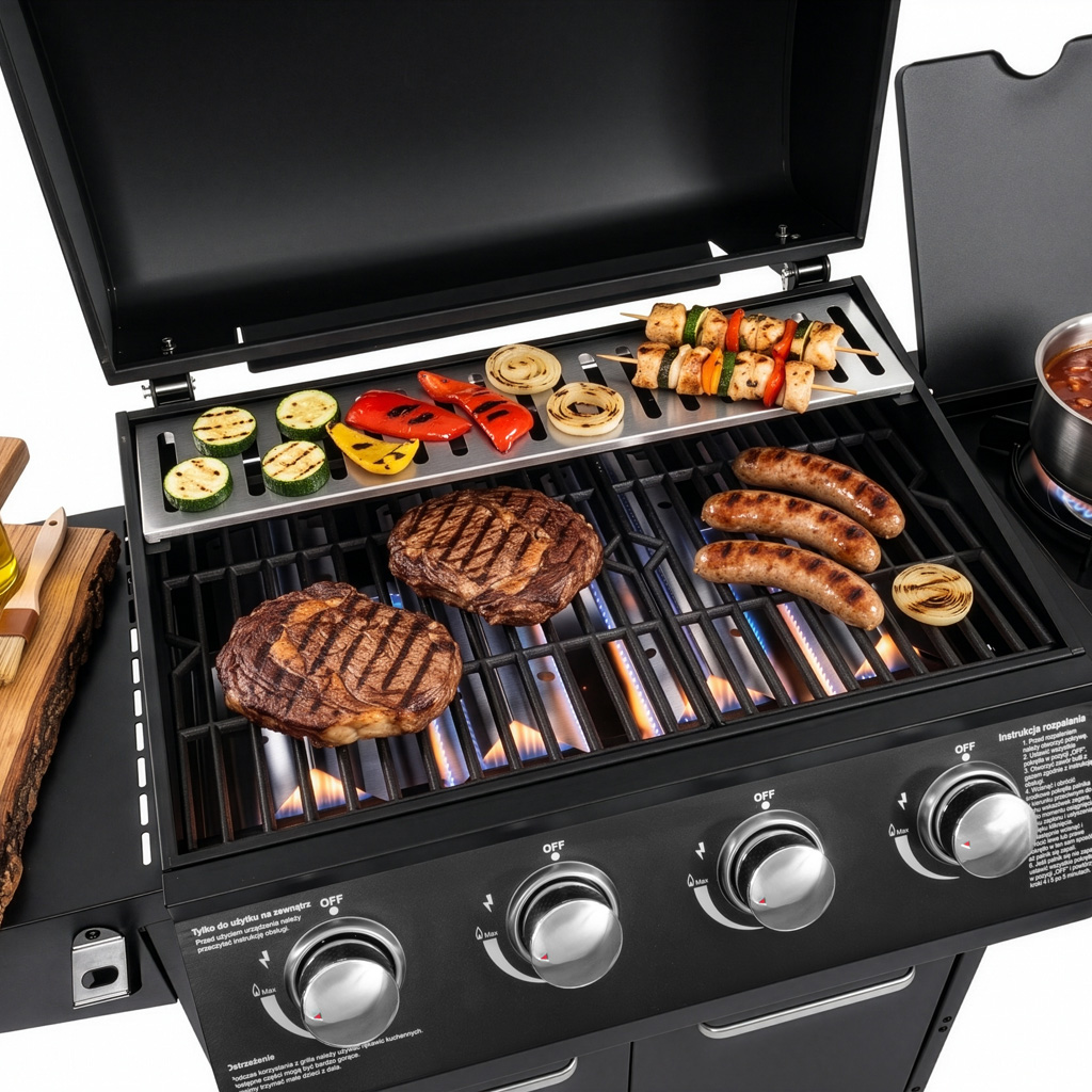 Grill gazowy ogrodowy, grill ogrodowy BERGMANN NL003