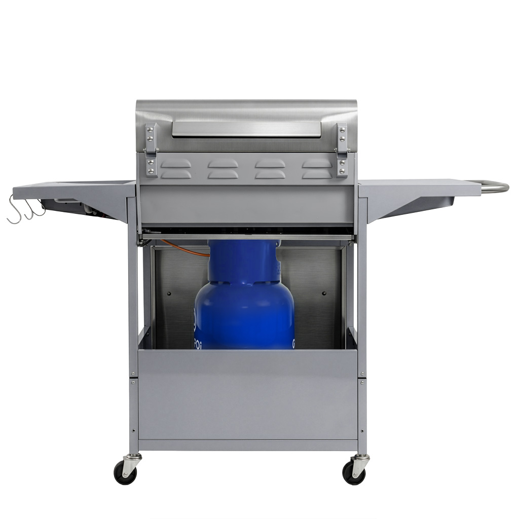 Grill gazowy ogrodowy, grill ogrodowy BERGMANN NL004 4+1 ze stolikiem bocznym