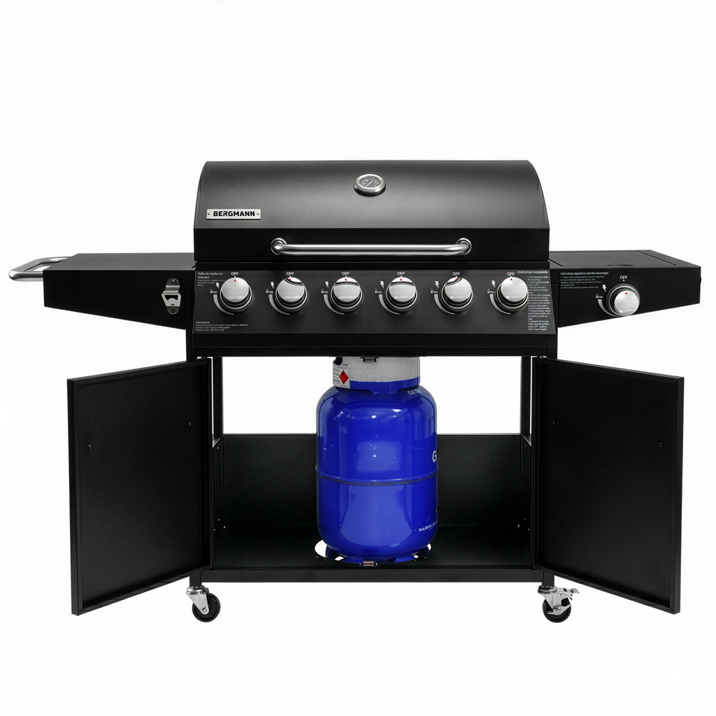 Grill gazowy ogrodowy BERGMANN NL005 6+1 , grill ogrodowy gazowy