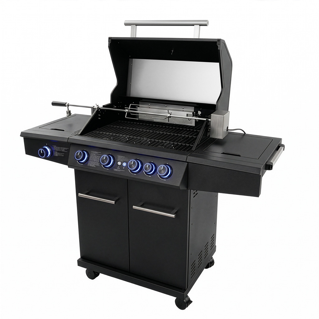 grill gazowy ogrodowy BERGMANN PREMIUM HU002 4+2, grill ogrodowy gazowy