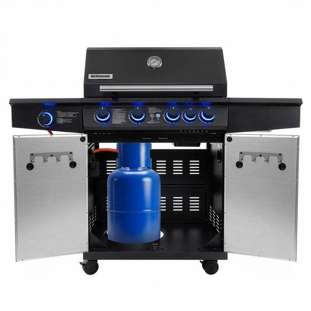 grill gazowy ogrodowy BERGMANN PREMIUM HU002 4+2, grill ogrodowy gazowy