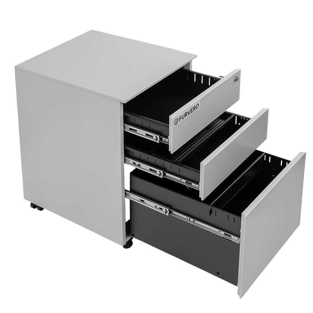 Kontenerek pod biurko z 3 szufladami FURVERO