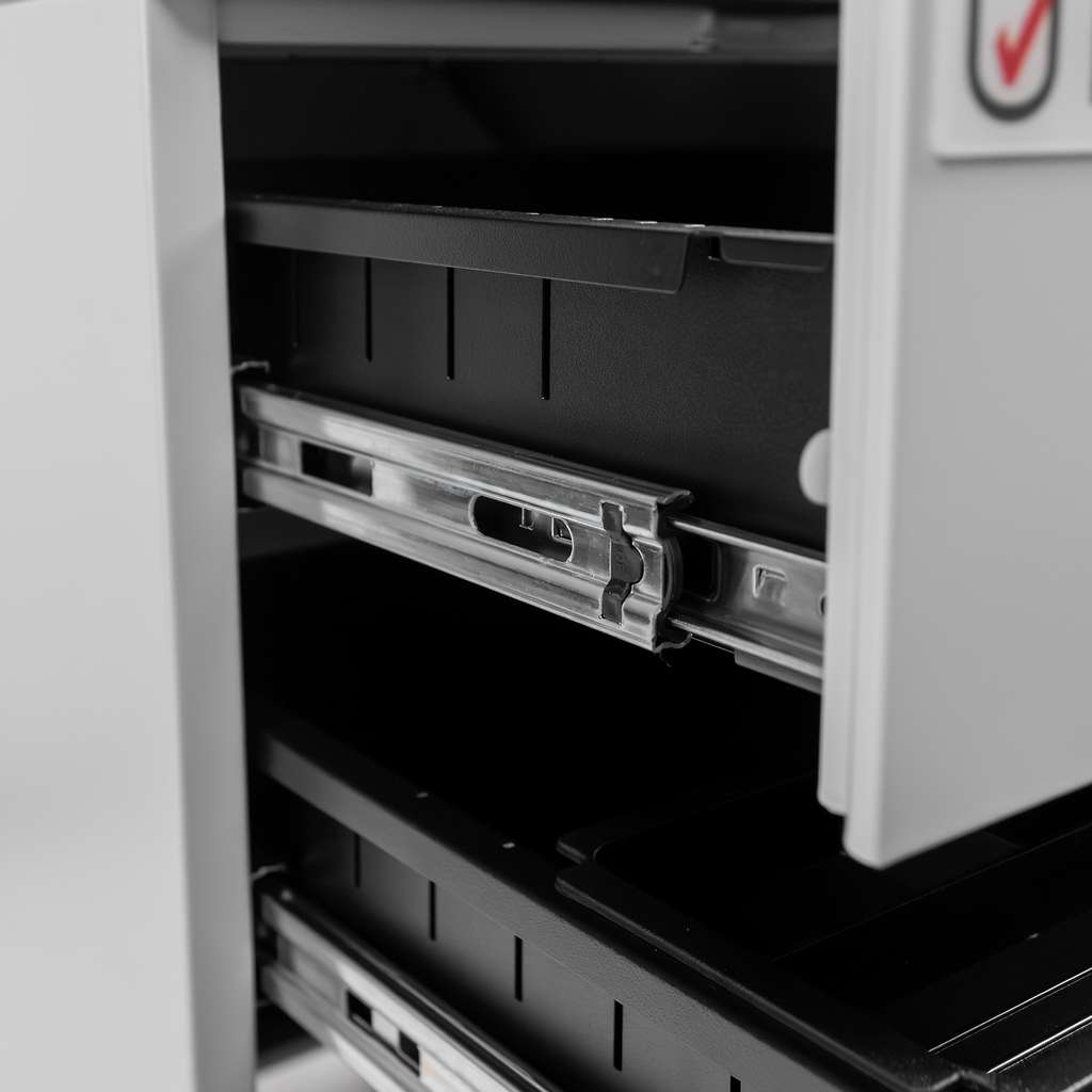 Kontenerek biurowy FURVERO szafka mobilna z szufladami pod biurko detal