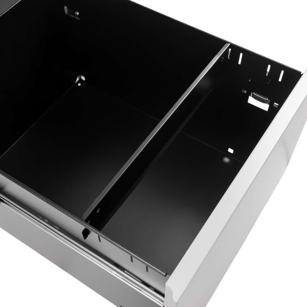 Kontenerek biurowy szafka mobilna FURVERO S/S 3 szuflady szara S-39 cm