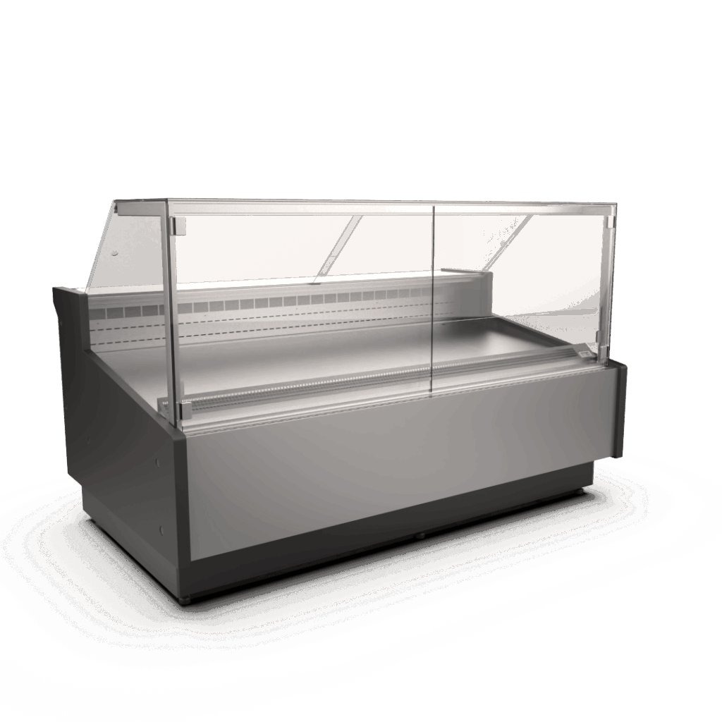 lado chłodnicza CEBEA CARMEN 157 cm pod agregat zewnętrzny, lada mięsna, lada chłodnicza ekspozycyjna na mięso