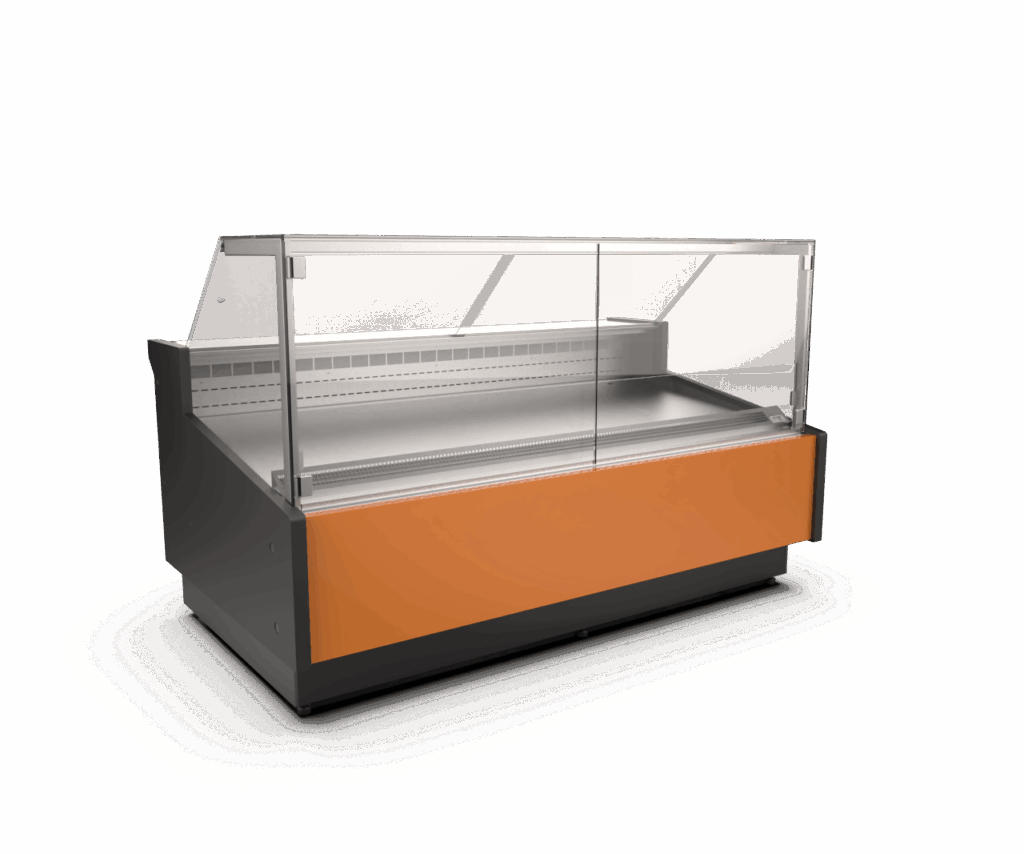 lado chłodnicza CEBEA CARMEN 157 cm pod agregat zewnętrzny, lada mięsna, lada chłodnicza ekspozycyjna na mięso