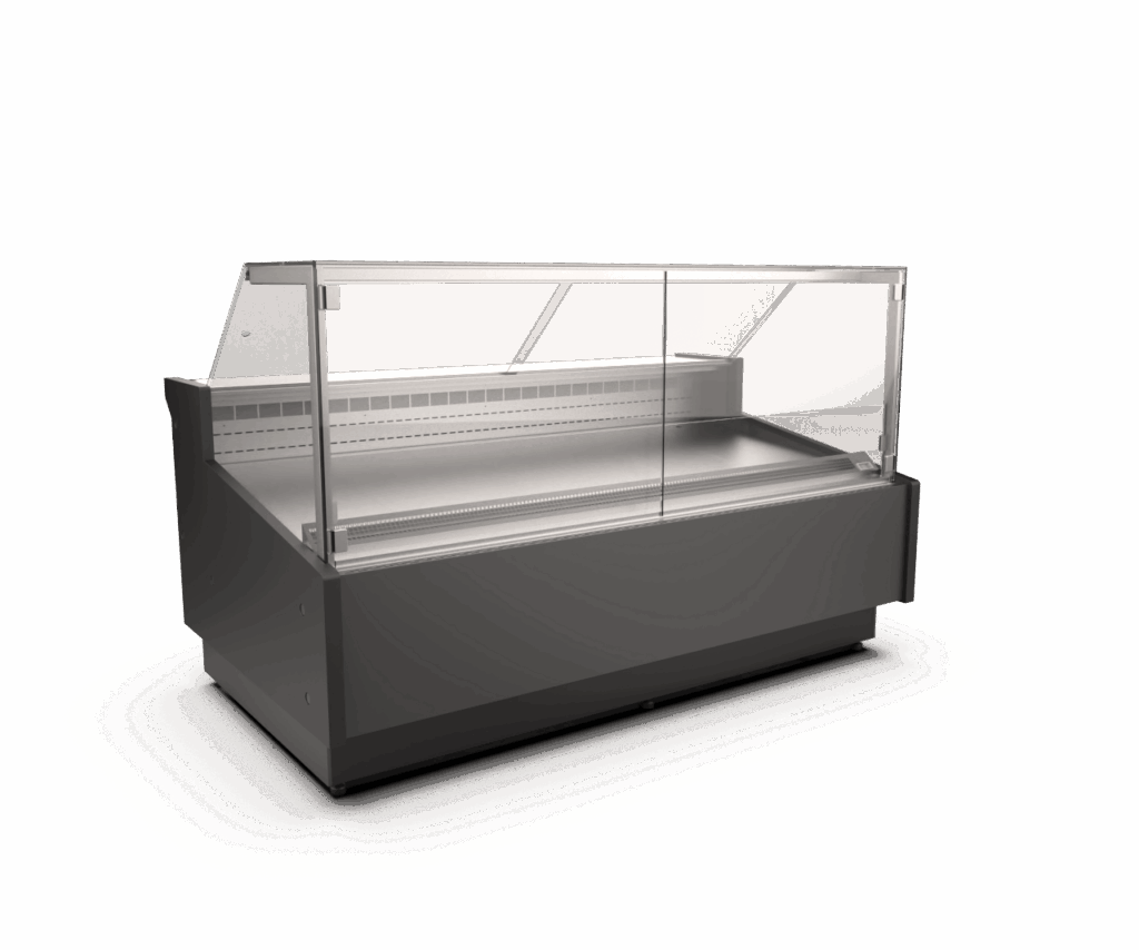lado chłodnicza CEBEA CARMEN 157 cm pod agregat zewnętrzny, lada mięsna, lada chłodnicza ekspozycyjna na mięso