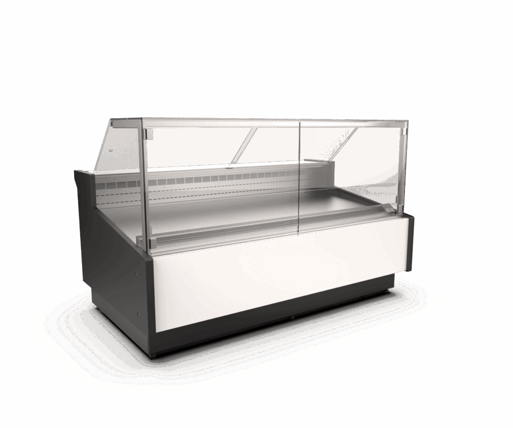 lado chłodnicza CEBEA CARMEN 157 cm pod agregat zewnętrzny, lada mięsna, lada chłodnicza ekspozycyjna na mięso
