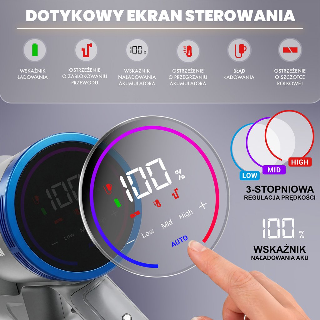 odkurzacz bezprzewodowy BERGMANN HAX 103 300 W, odkurzacz pionowy