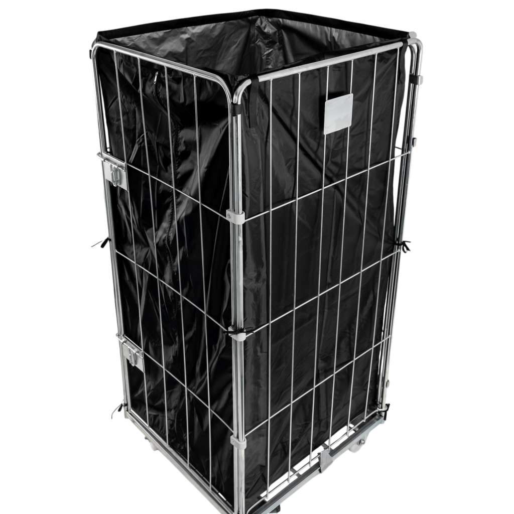 rollkontener, rollbox, rollcage, wózek siatkowy, wózek pralniczy, wózek transportowy, wózek magazynowy, rollkontener ocynkowany, wózek siatkowy czterościenny, wózek do pralni, wózek do hotelu, wózek do szpitala, klatka transportowa, zamykany wózek siatkowy, wyposażenie magazynu