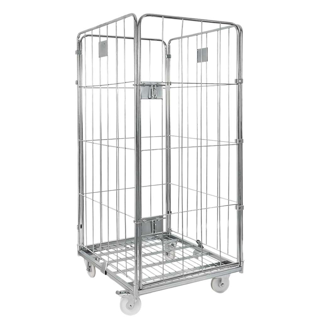 rollkontener, rollbox, rollcage, wózek siatkowy, wózek pralniczy, wózek transportowy, wózek magazynowy, rollkontener ocynkowany, wózek siatkowy czterościenny, wózek do pralni, wózek do hotelu, wózek do szpitala, klatka transportowa, zamykany wózek siatkowy, wyposażenie magazynu