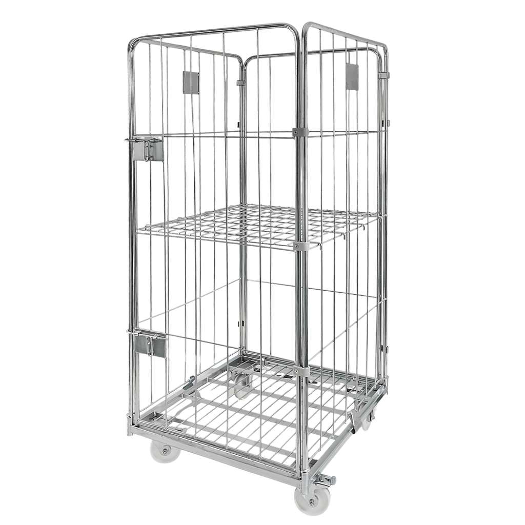 rollkontener, rollbox, rollcage, wózek siatkowy, wózek pralniczy, wózek transportowy, wózek magazynowy, rollkontener ocynkowany, wózek siatkowy czterościenny, wózek do pralni, wózek do hotelu, wózek do szpitala, klatka transportowa, zamykany wózek siatkowy, wyposażenie magazynu