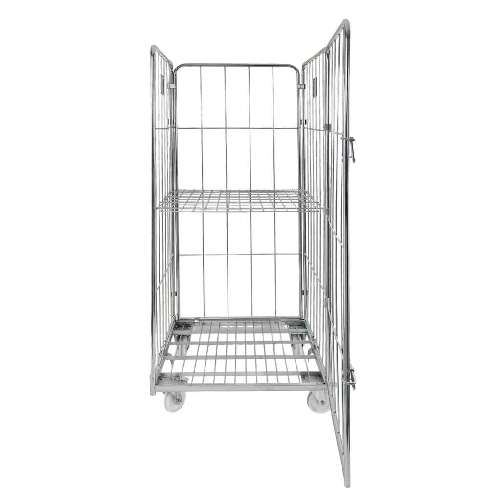 rollkontener, rollbox, rollcage, wózek siatkowy, wózek pralniczy, wózek transportowy, wózek magazynowy, rollkontener ocynkowany, wózek siatkowy czterościenny, wózek do pralni, wózek do hotelu, wózek do szpitala, klatka transportowa, zamykany wózek siatkowy, wyposażenie magazynu