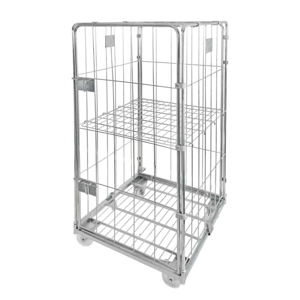 rollkontener, rollbox, rollcage, wózek siatkowy, wózek pralniczy, wózek transportowy, wózek magazynowy, rollkontener ocynkowany, wózek siatkowy czterościenny, wózek do pralni, wózek do hotelu, wózek do szpitala, klatka transportowa, zamykany wózek siatkowy, wyposażenie magazynu