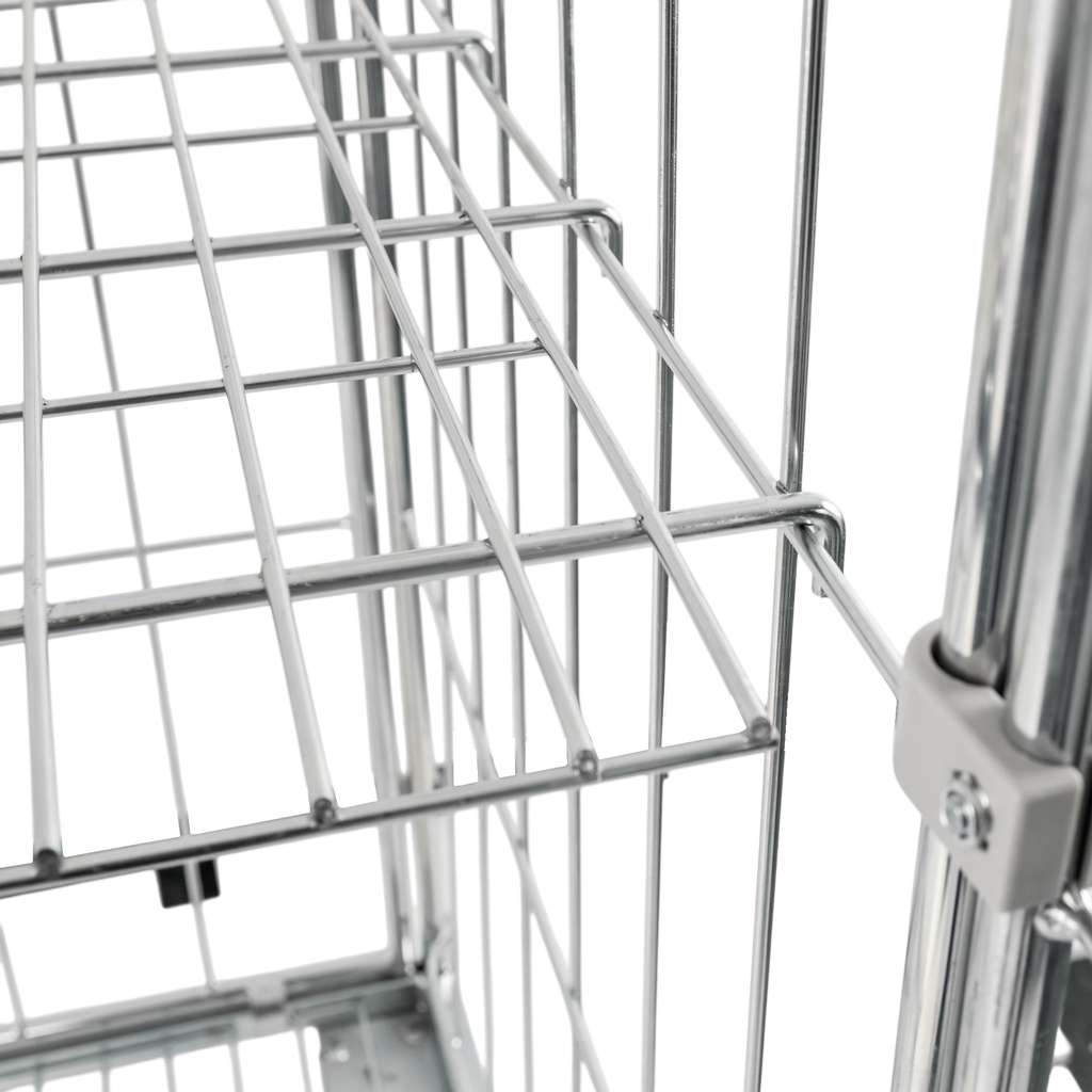 rollkontener, rollbox, rollcage, wózek siatkowy, wózek pralniczy, wózek transportowy, wózek magazynowy, rollkontener ocynkowany, wózek siatkowy czterościenny, wózek do pralni, wózek do hotelu, wózek do szpitala, klatka transportowa, zamykany wózek siatkowy, wyposażenie magazynu