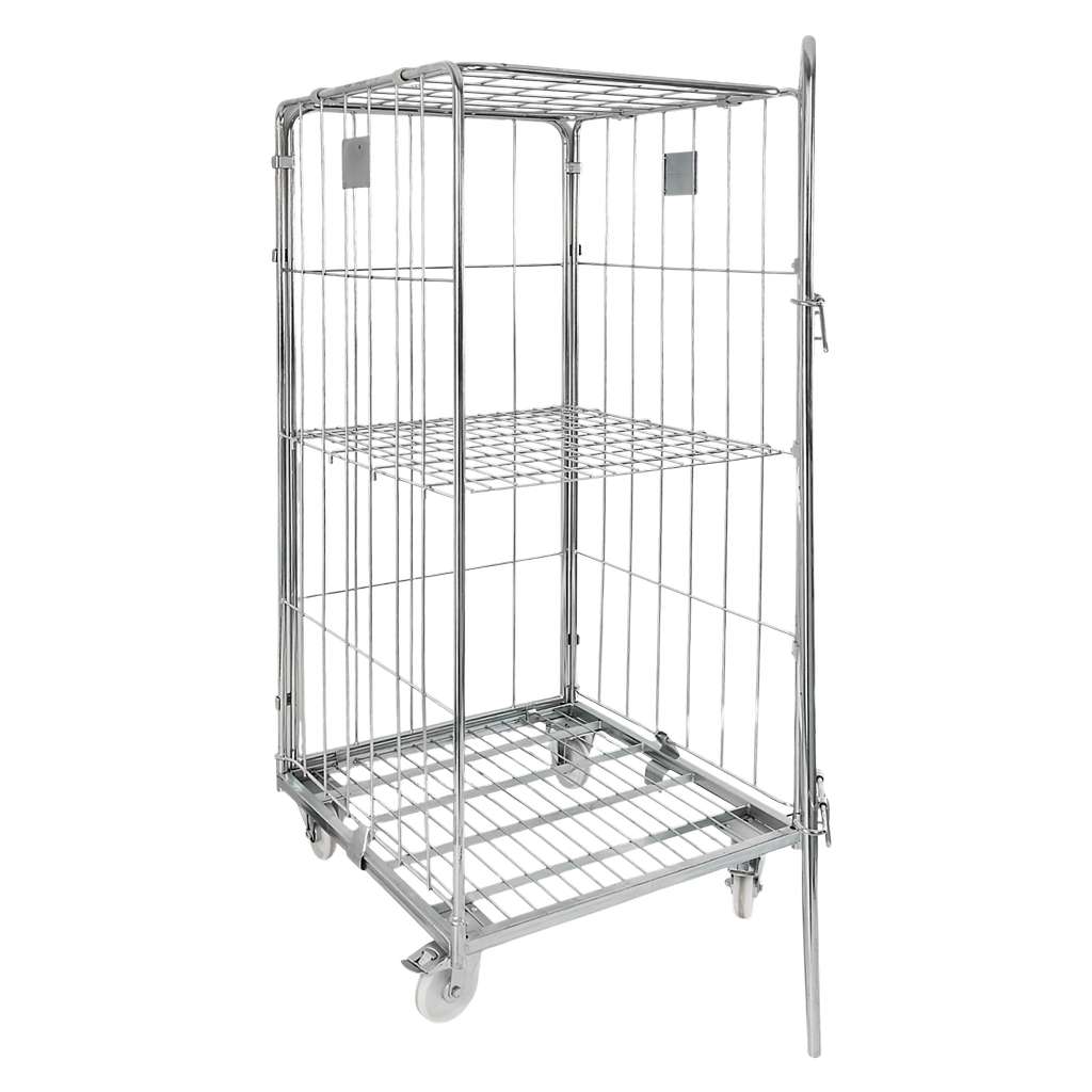 rollkontener, rollbox, rollcage, wózek siatkowy, wózek pralniczy, wózek transportowy, wózek magazynowy, rollkontener ocynkowany, wózek siatkowy czterościenny, wózek do pralni, wózek do hotelu, wózek do szpitala, klatka transportowa, zamykany wózek siatkowy, wyposażenie magazynu