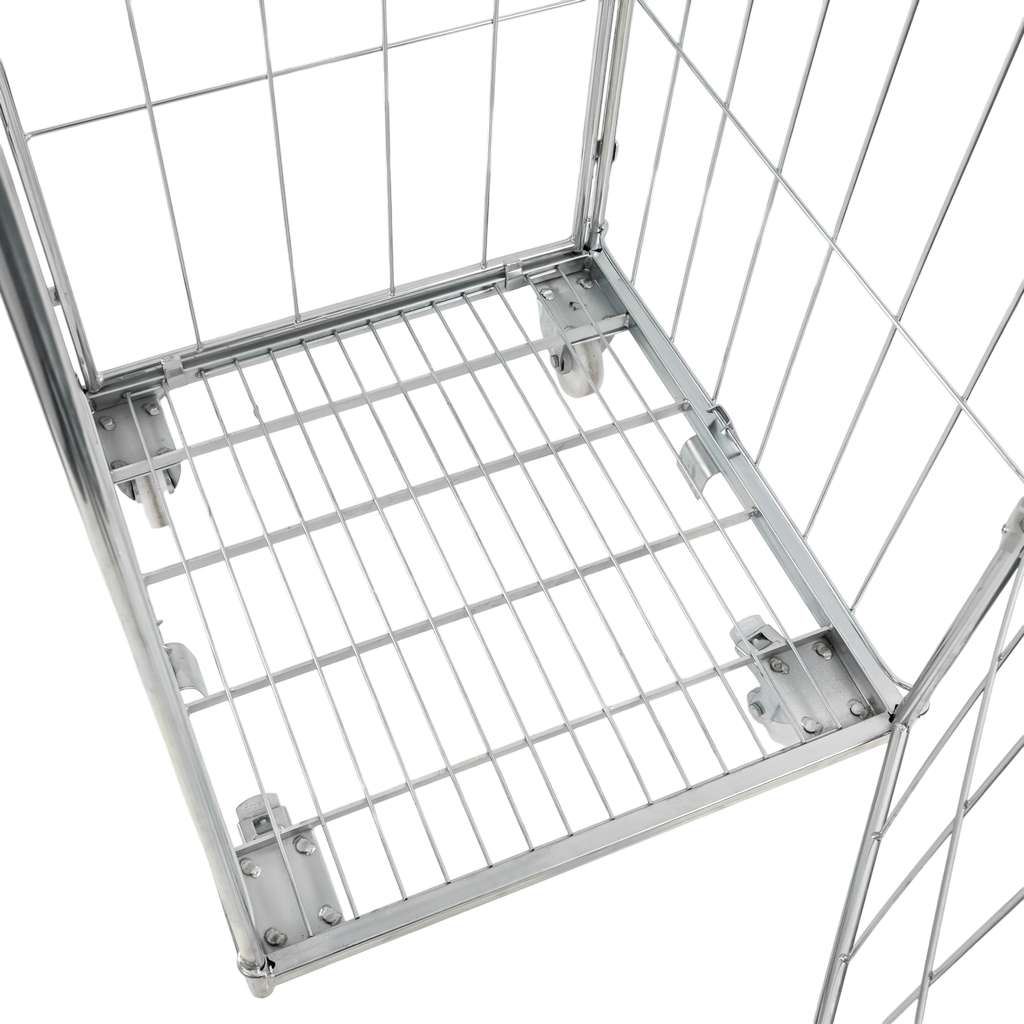 rollkontener, rollbox, rollcage, wózek siatkowy, wózek pralniczy, wózek transportowy, wózek magazynowy, rollkontener ocynkowany, wózek siatkowy czterościenny, wózek do pralni, wózek do hotelu, wózek do szpitala, klatka transportowa, zamykany wózek siatkowy, wyposażenie magazynu