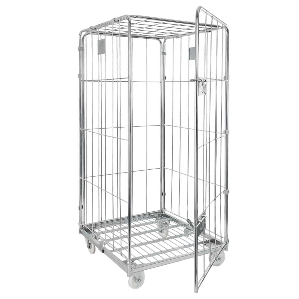 rollkontener, rollbox, rollcage, wózek siatkowy, wózek pralniczy, wózek transportowy, wózek magazynowy, rollkontener ocynkowany, wózek siatkowy czterościenny, wózek do pralni, wózek do hotelu, wózek do szpitala, klatka transportowa, zamykany wózek siatkowy, wyposażenie magazynu