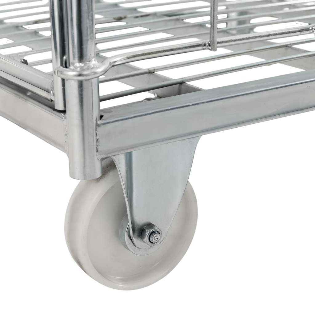 rollkontener, rollbox, rollcage, wózek siatkowy, wózek pralniczy, wózek transportowy, wózek magazynowy, rollkontener ocynkowany, wózek siatkowy czterościenny, wózek do pralni, wózek do hotelu, wózek do szpitala, klatka transportowa, zamykany wózek siatkowy, wyposażenie magazynu