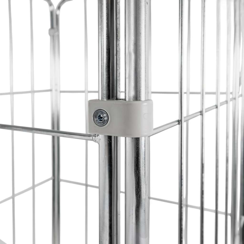 rollkontener, rollbox, rollcage, wózek siatkowy, wózek pralniczy, wózek transportowy, wózek magazynowy, rollkontener ocynkowany, wózek siatkowy czterościenny, wózek do pralni, wózek do hotelu, wózek do szpitala, klatka transportowa, zamykany wózek siatkowy, wyposażenie magazynu