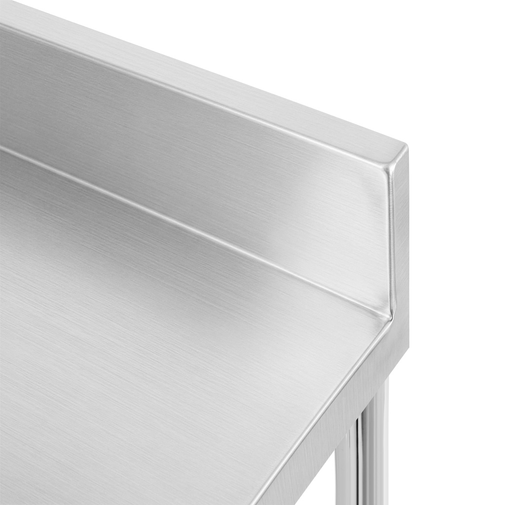 Stół gastronomiczny ze stali nierdzewnej przyścienny z półką Mega-M X STANDARD 180x60x85 cm