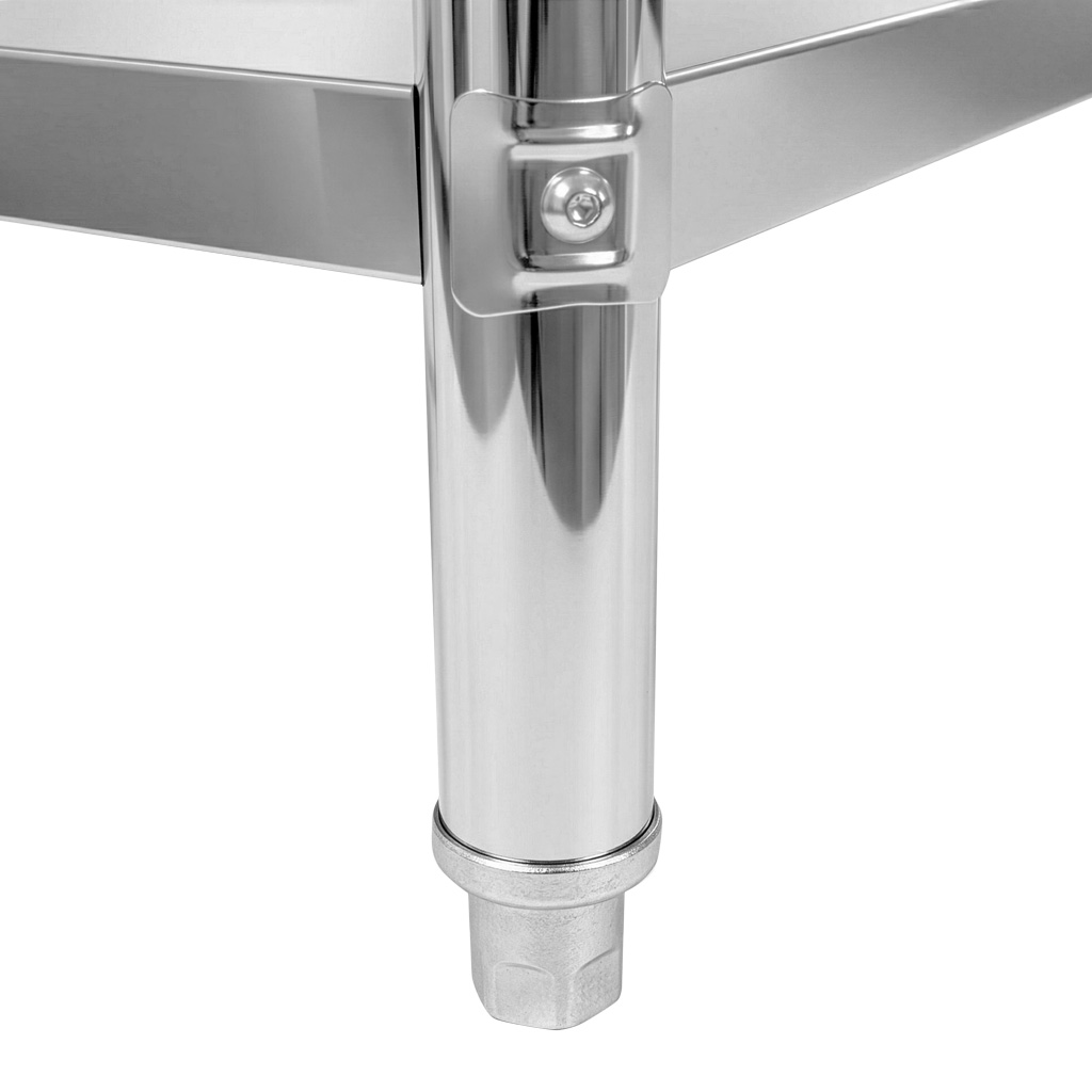 Stół gastronomiczny ze stali nierdzewnej przyścienny z półką Mega-M X STANDARD 180x60x85 cm