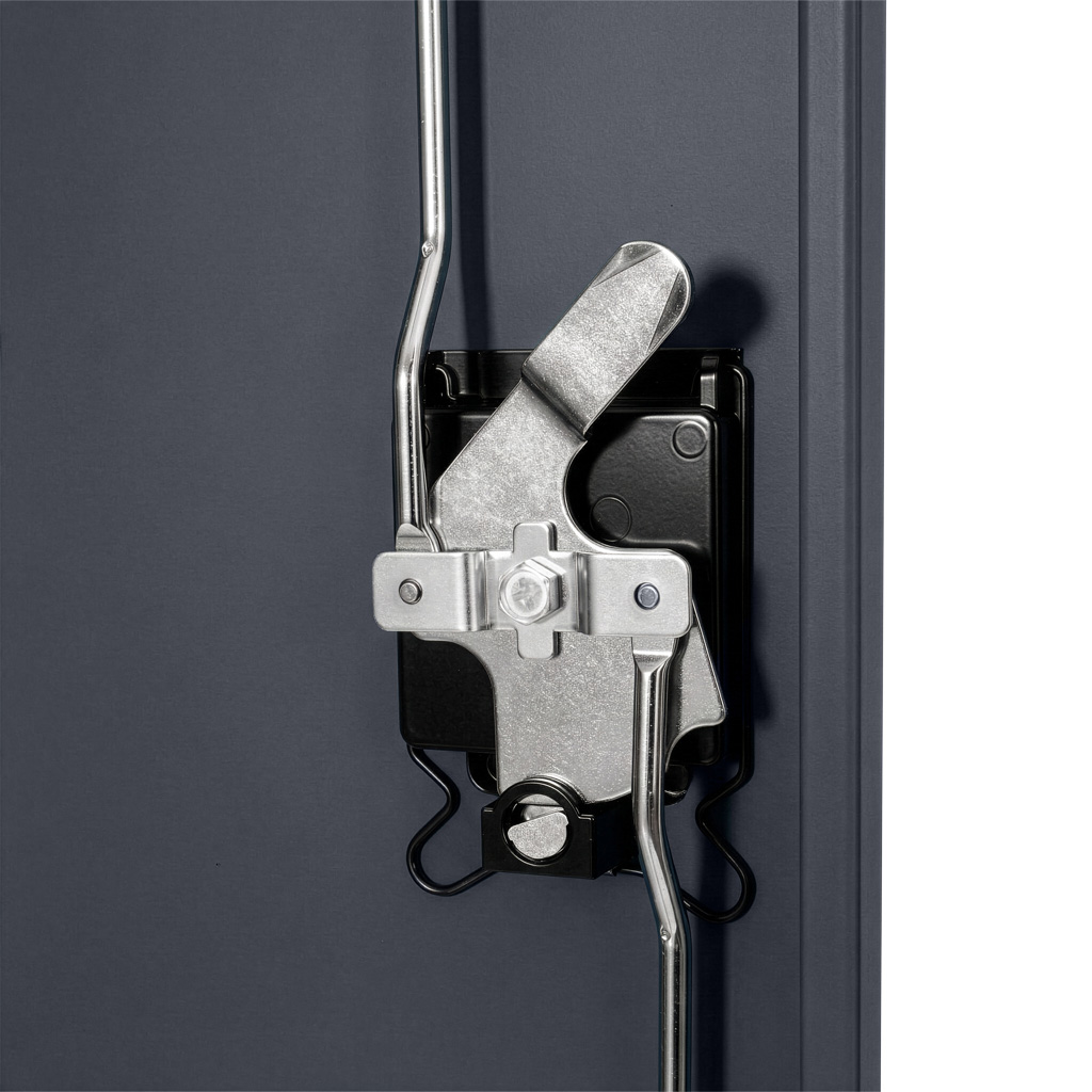 szafa narzędziowa metalowa, szafa warsztatowa, szafa metalowa na narzędzia, szafa do warsztatu, szafa stalowa z zamkiem, szafa z półkami regulowanymi, meble warsztatowe metalowe, wyposażenie warsztatu