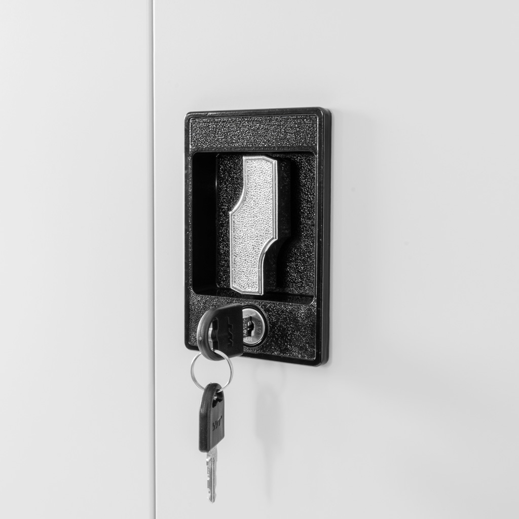 szafa narzędziowa metalowa, szafa warsztatowa, szafa metalowa na narzędzia, szafa do warsztatu, szafa stalowa z zamkiem, szafa z półkami regulowanymi, meble warsztatowe metalowe, wyposażenie warsztatu