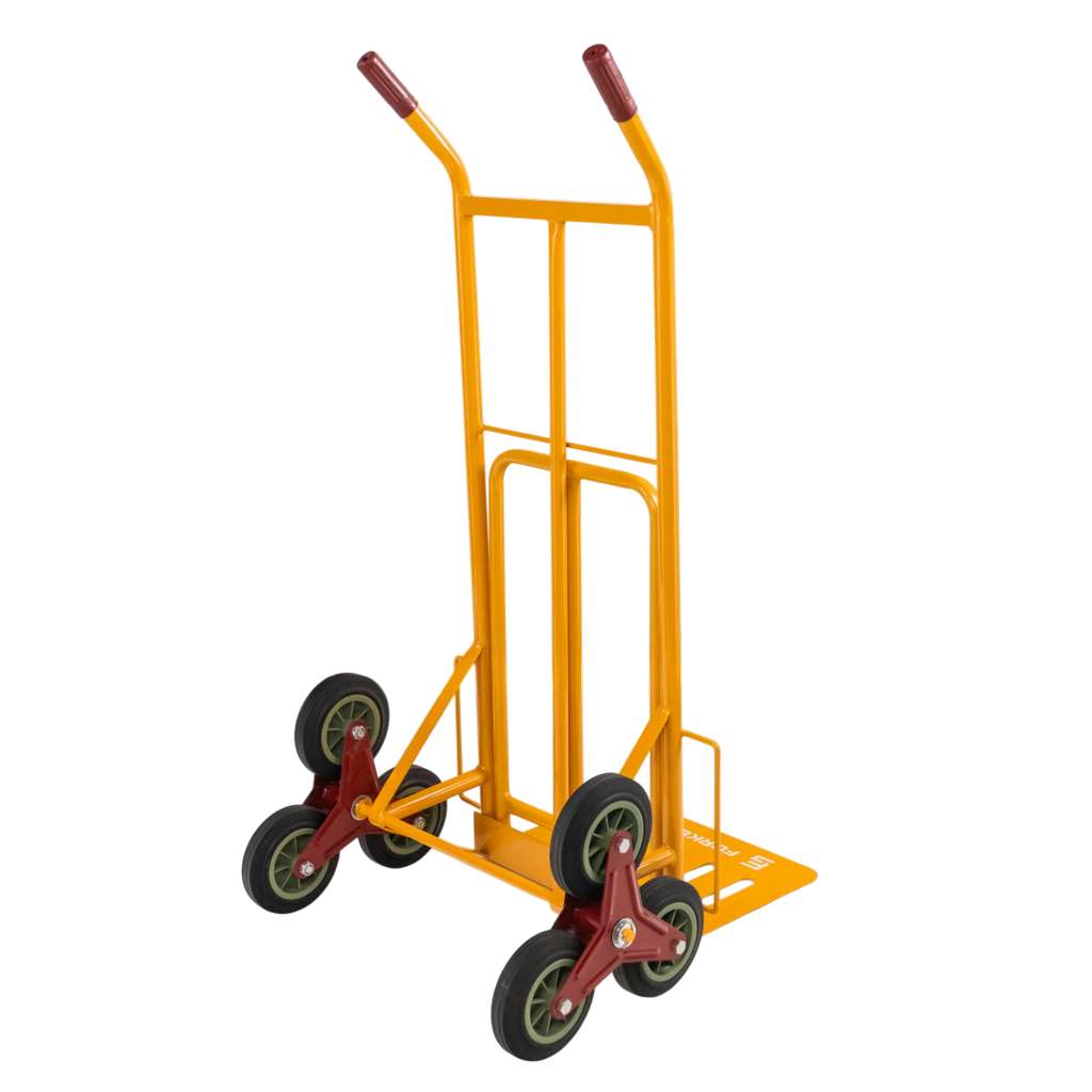 wózek schodowy, wózek transportowy na schody, młynarka transportowa, wózek z potrójnymi kołami, wózek do AGD, wózek do przeprowadzek, wózek budowlany schodowy, wózek magazynowy schodowy, wózek magazynowy, wózek młynarka