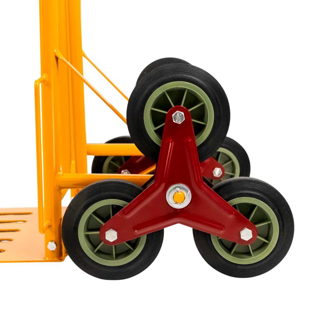 wózek schodowy, wózek transportowy na schody, młynarka transportowa, wózek z potrójnymi kołami, wózek do AGD, wózek do przeprowadzek, wózek budowlany schodowy, wózek magazynowy schodowy, wózek magazynowy, wózek młynarka
