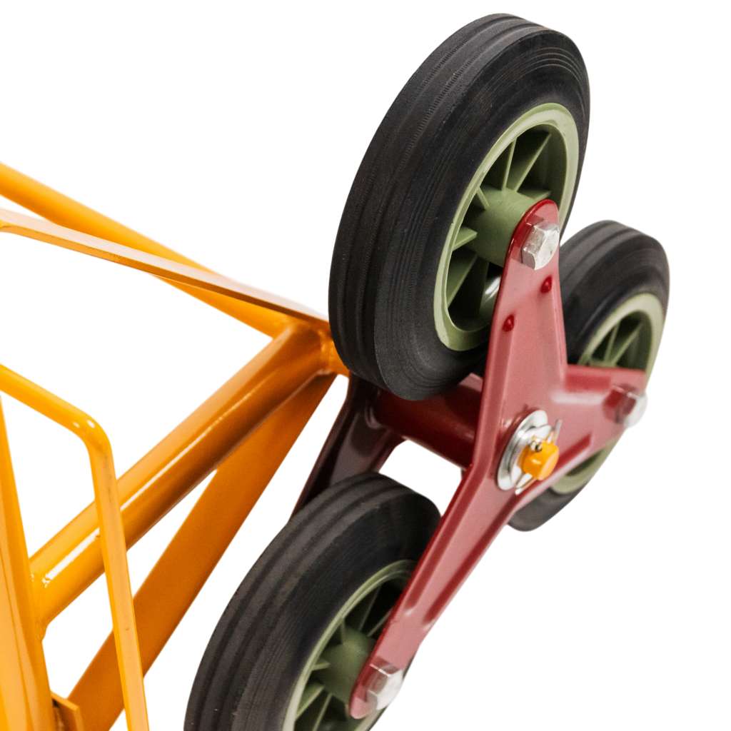 wózek schodowy, wózek transportowy na schody, młynarka transportowa, wózek z potrójnymi kołami, wózek do AGD, wózek do przeprowadzek, wózek budowlany schodowy, wózek magazynowy schodowy, wózek magazynowy, wózek młynarka