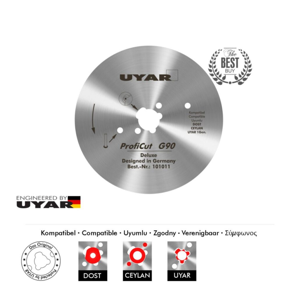 Ostrze gładkie 90mm UYAR ProfiCut G90 Deluxe (2 gen.)