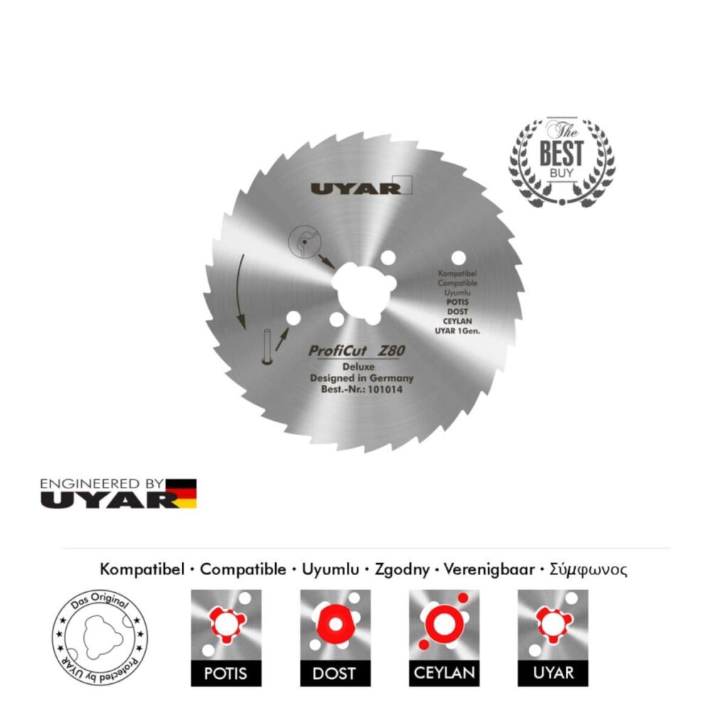 Ostrze ząbkowane 80mm oryginalne UYAR ProfiCut Z80 Deluxe (2 gen.)