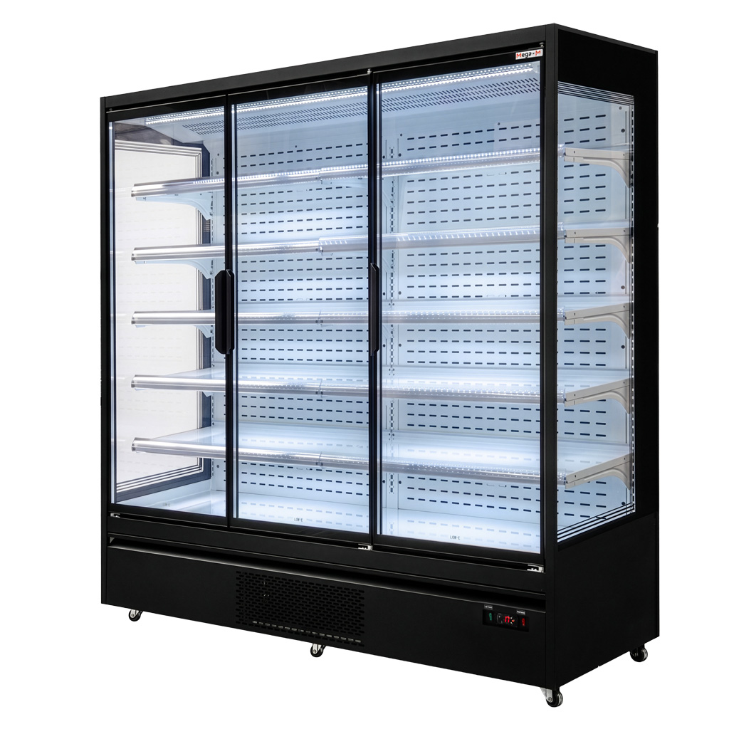 Regał chłodniczy ekspozycyjny, regał nabiałowy, regał chłodniczy sklepowy HUGO PLUS RU 188 cm