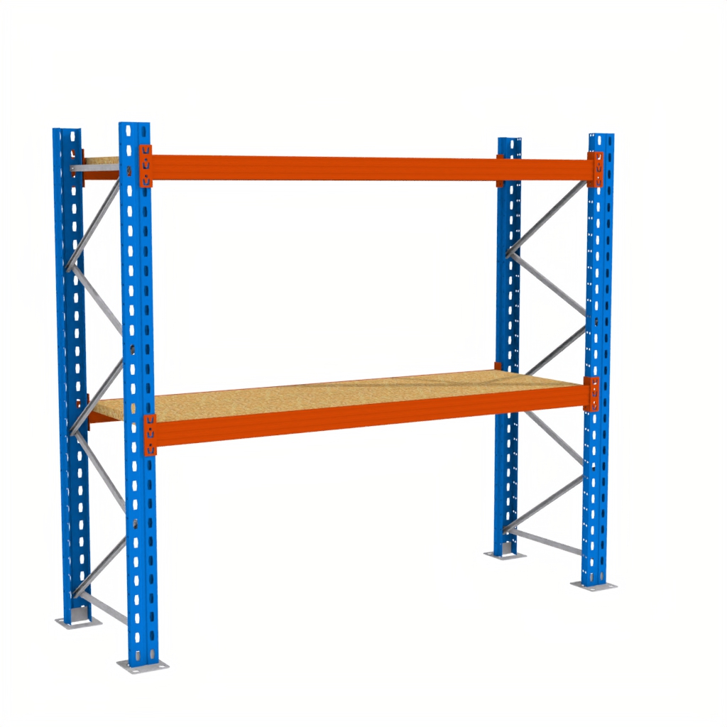 Regał magazynowy półkowy, regał do magazynu, regał półkowy Mega-M XR 200x286x80 cm moduł bazowy