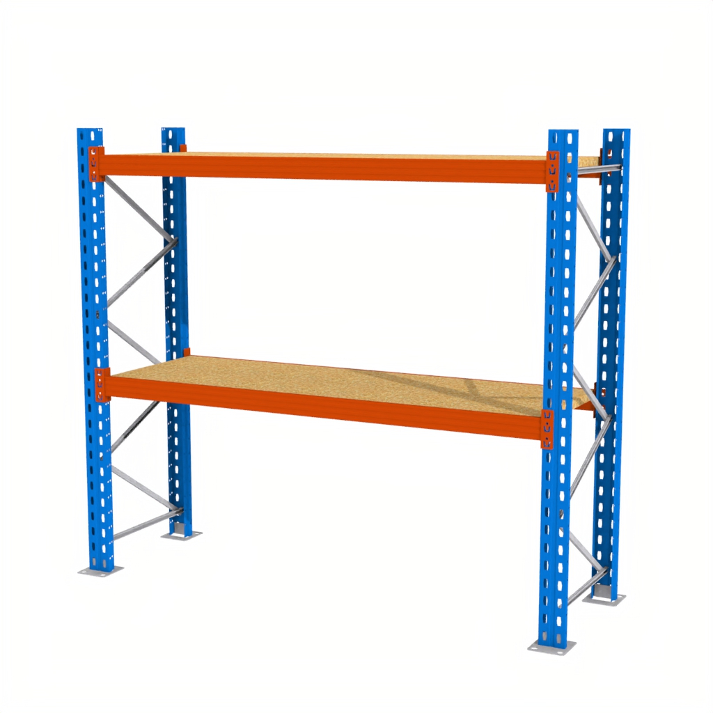 Regał magazynowy półkowy, regał do magazynu, regał półkowy Mega-M XR 200x286x80 cm moduł bazowy