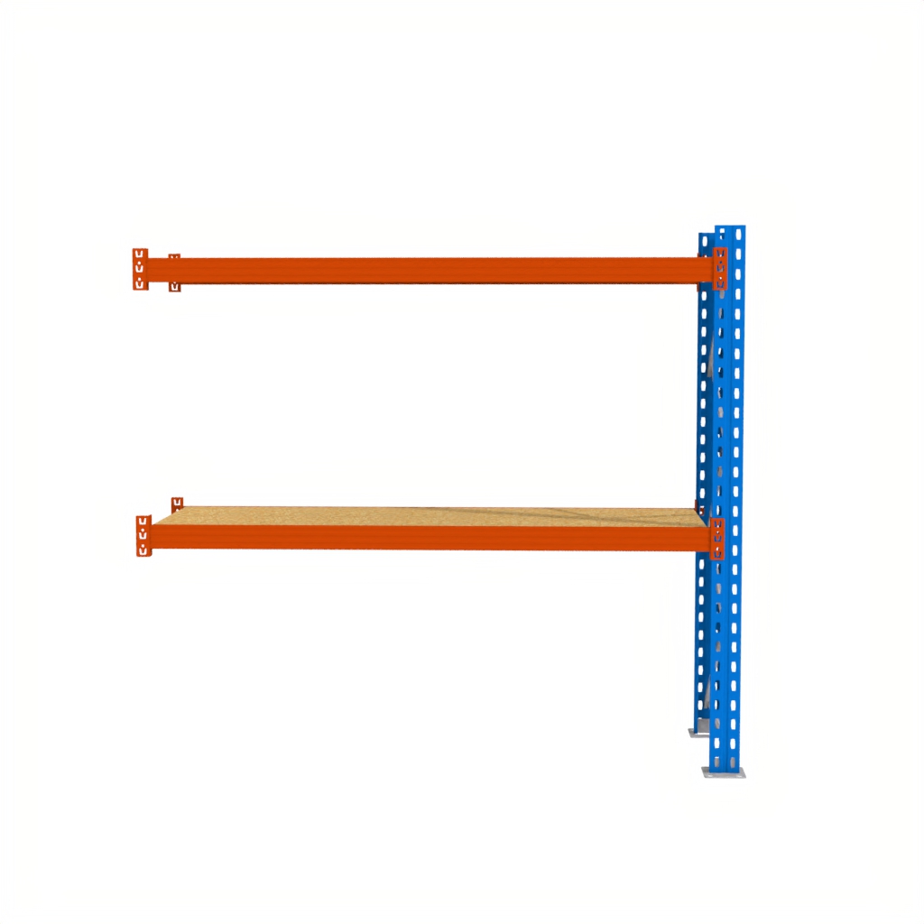 Regał magazynowy półkowy Mega-M XR moduł dostawny 500 kg, regał do magazynu, regał półkowy 200x278x80 cm
