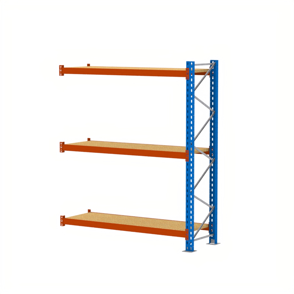 Regał magazynowy półkowy Mega-M XR moduł dostawny 250 kg, regał do magazynu, regał półkowy 250x278x80 cm