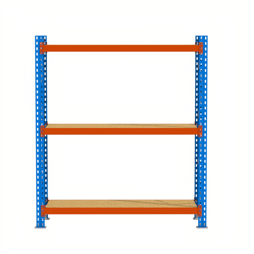 Regał magazynowy półkowy, regał do magazynu, regał półkowy Mega-M XR 250x286x80 cm moduł bazowy