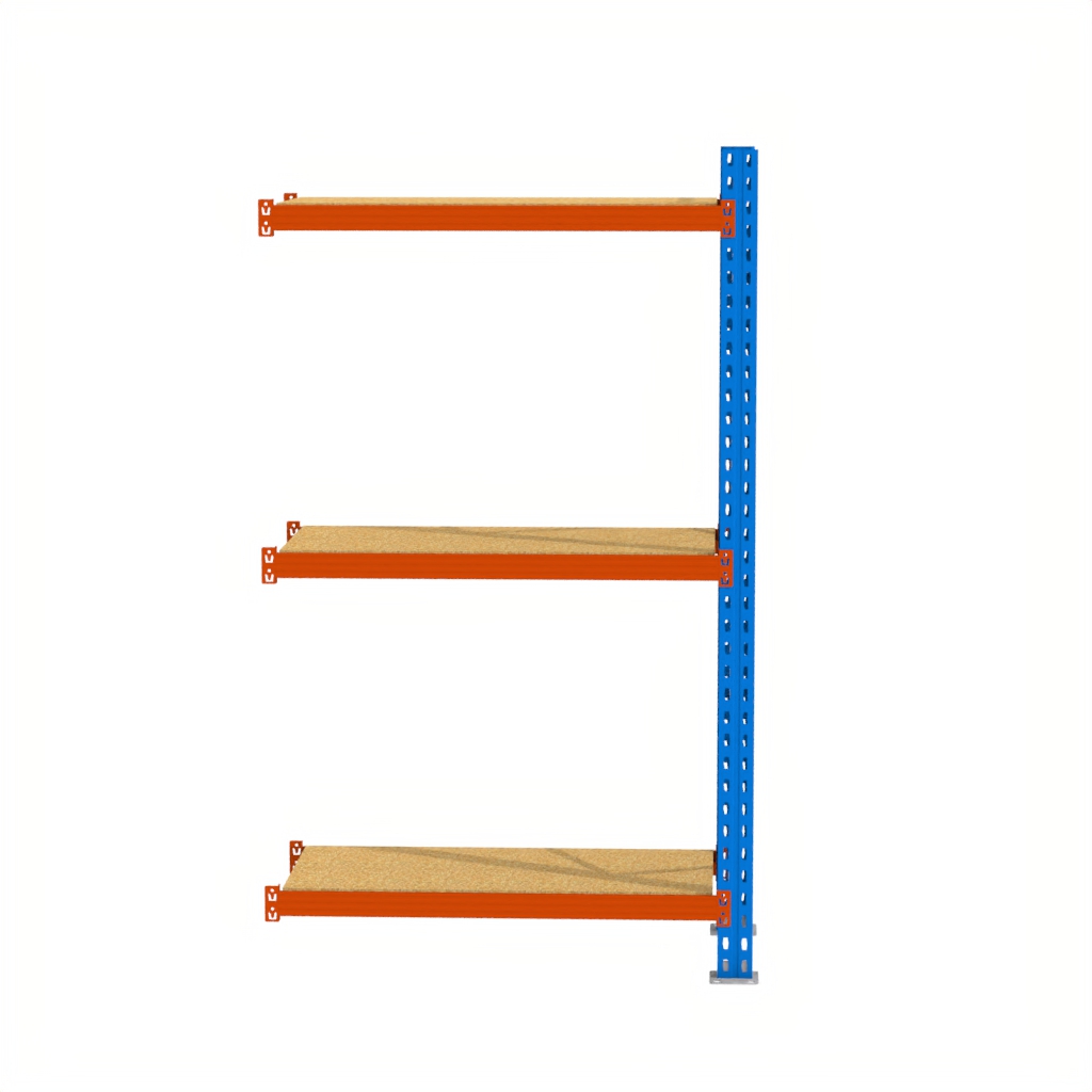 Regał magazynowy półkowy Mega-M XR moduł dostawny 500 kg, regał do magazynu, regał półkowy 250x188x80 cm