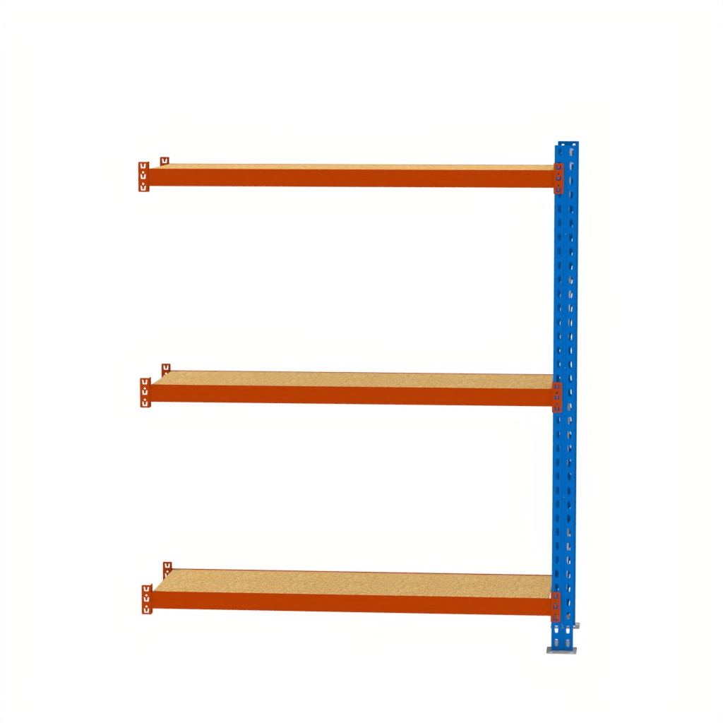 Regał magazynowy półkowy Mega-M XR moduł dostawny 500 kg, regał do magazynu, regał półkowy 250x278x80 cm