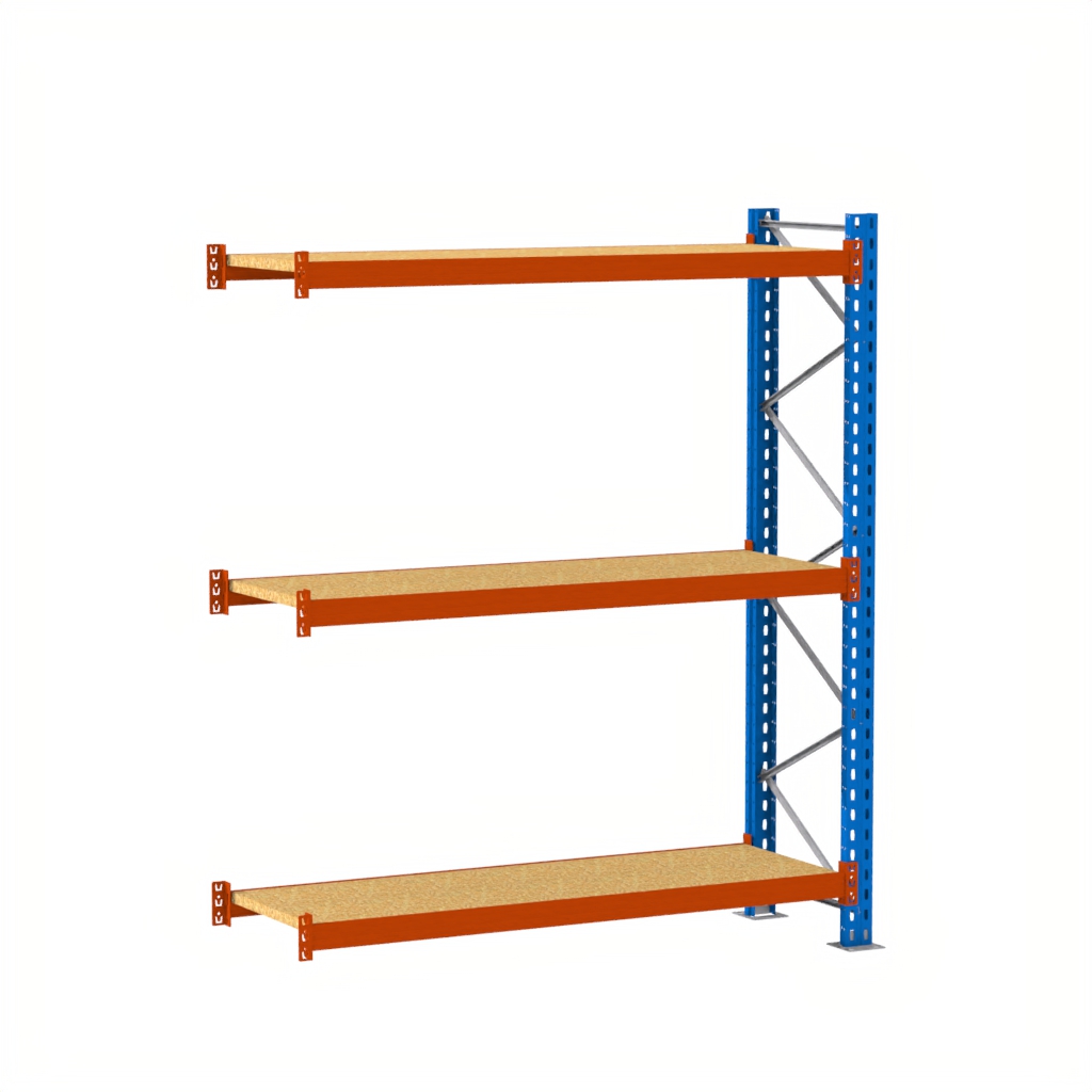 Regał magazynowy półkowy Mega-M XR moduł dostawny 500 kg, regał do magazynu, regał półkowy 250x278x80 cm